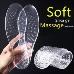 Men And Women Silicone Insole Foot Care Tools Thickened Ultra-soft Full Palm Insole Transparent Summer Comfortable Shoes Pad