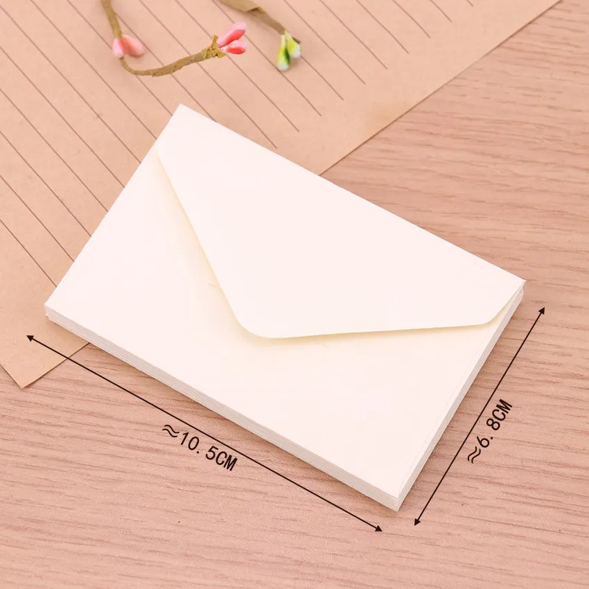 Mini sobres de Papel Kraft para tarjetas de regalo, color marrón y negro, 5 unidades por juego