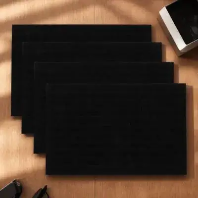 

4Pcs Jewelry Sponge Pads 11x7 Soft Insert Liners Ring Holder Display Tray Space Saving Jewelry Supplies Ring Holder Insert