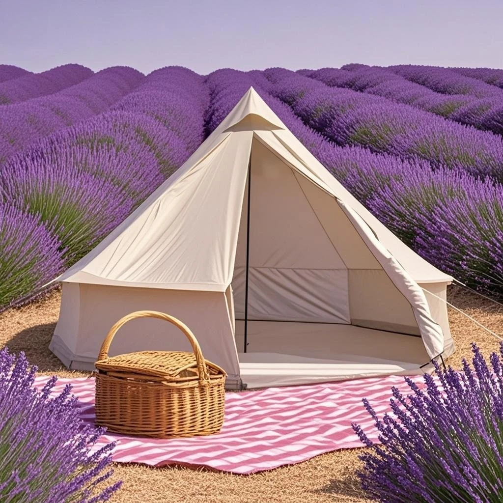 6-8 Person Spacious Camping Tent for Outdoor Camping & Bonfire Nights, Camping Stove Tent with Detachable Floor&Openning - view 4