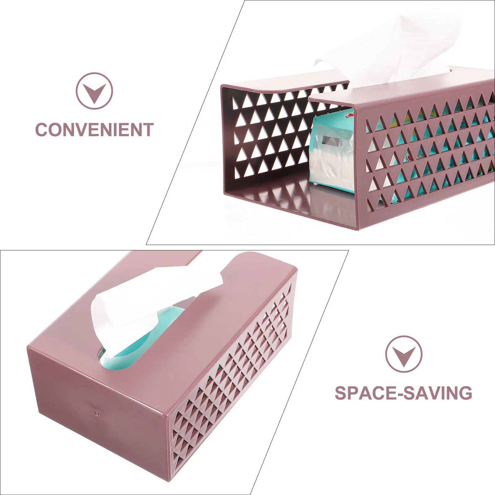 1Pcs Wall Mounted Tissue Holder Modern Plastic Storage Box Space Saving Bathroom Living Room Hotel Office Napkin Container