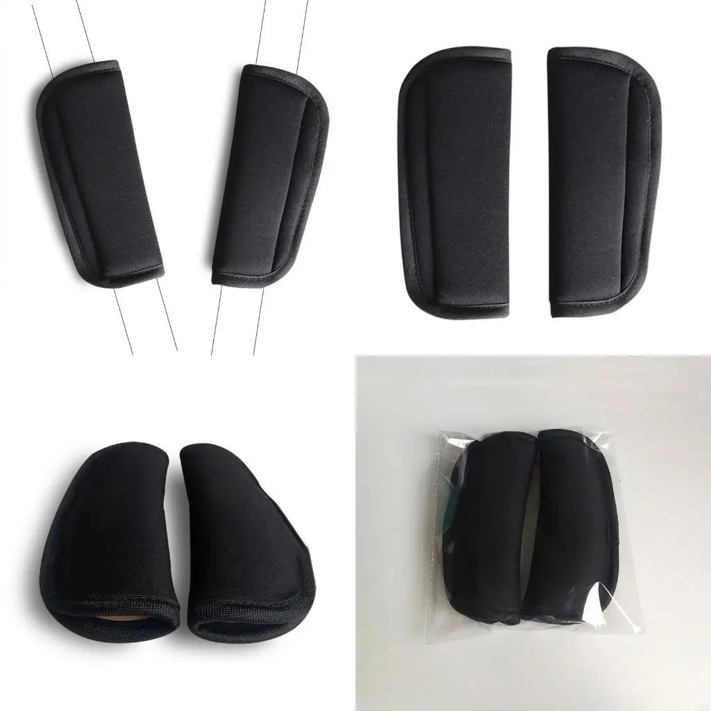 

54DF Strap Cover for Baby Stroller & Pushchair Shoulder Pads Covers 2PCS for Mostly Brand Infant Stroller Car for Seat Belt