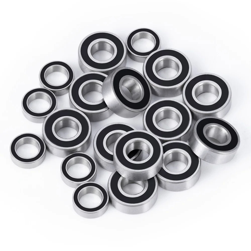 AXSPEED 18Pcs Sealed Bearings Set for Tamiya M05 and M06 Series, CR-X, Fiat, Lowride, VW Upgrade Parts