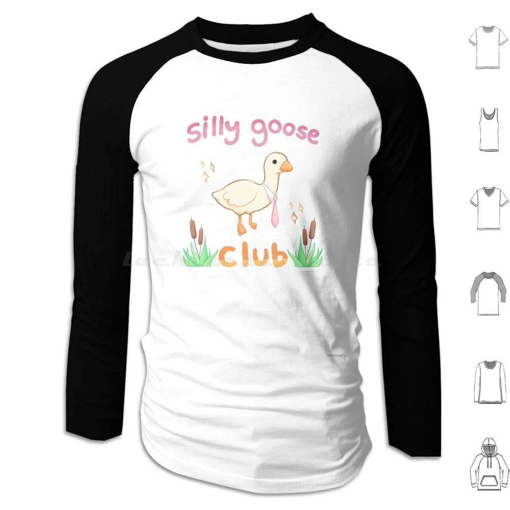 Silly Goose Club Hoodie cotton Long Sleeve Raccoon Tummy Ache Survivor Tummy Ache Funny Cute Hot Garbage Silly Goose Goose