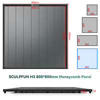 SCULPFUN H3 800x800mm Laser Cutting Honeycomb Panel Workbench Suitable for Laser Engraving Machine Professional Metal Clamps