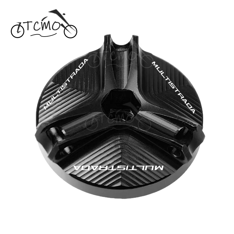 Motorcycle Fashion CNC Engine Oil Filler Cap Oil Plug Cover For DUCATI Multistarada 1200/1260/S/ST MULTISTRADA 950 V2S V4S