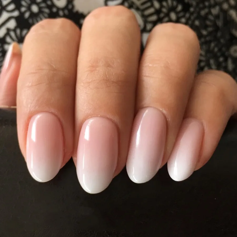 

Pr on Nails Short Oval Fake Nails Reusable Nail Kit with Nail Glue Adhesive Tabs Mini Nail File Nails Pr Ons 32Pcs 16Sizes Wome