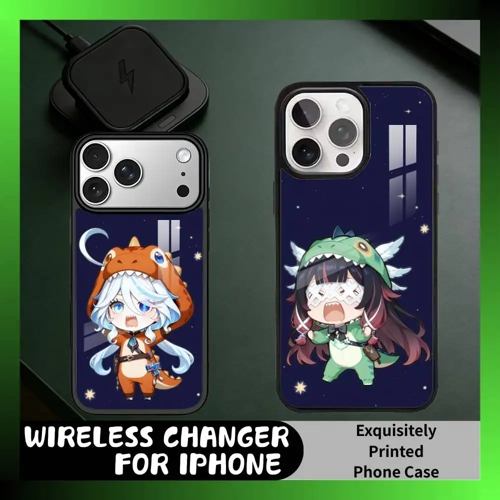 

Genshin Fan-made Characters Phone Case For iPhone17,16,15,14,13 Plus,Pro Max Magnetic For Magsafe Wireless Charging