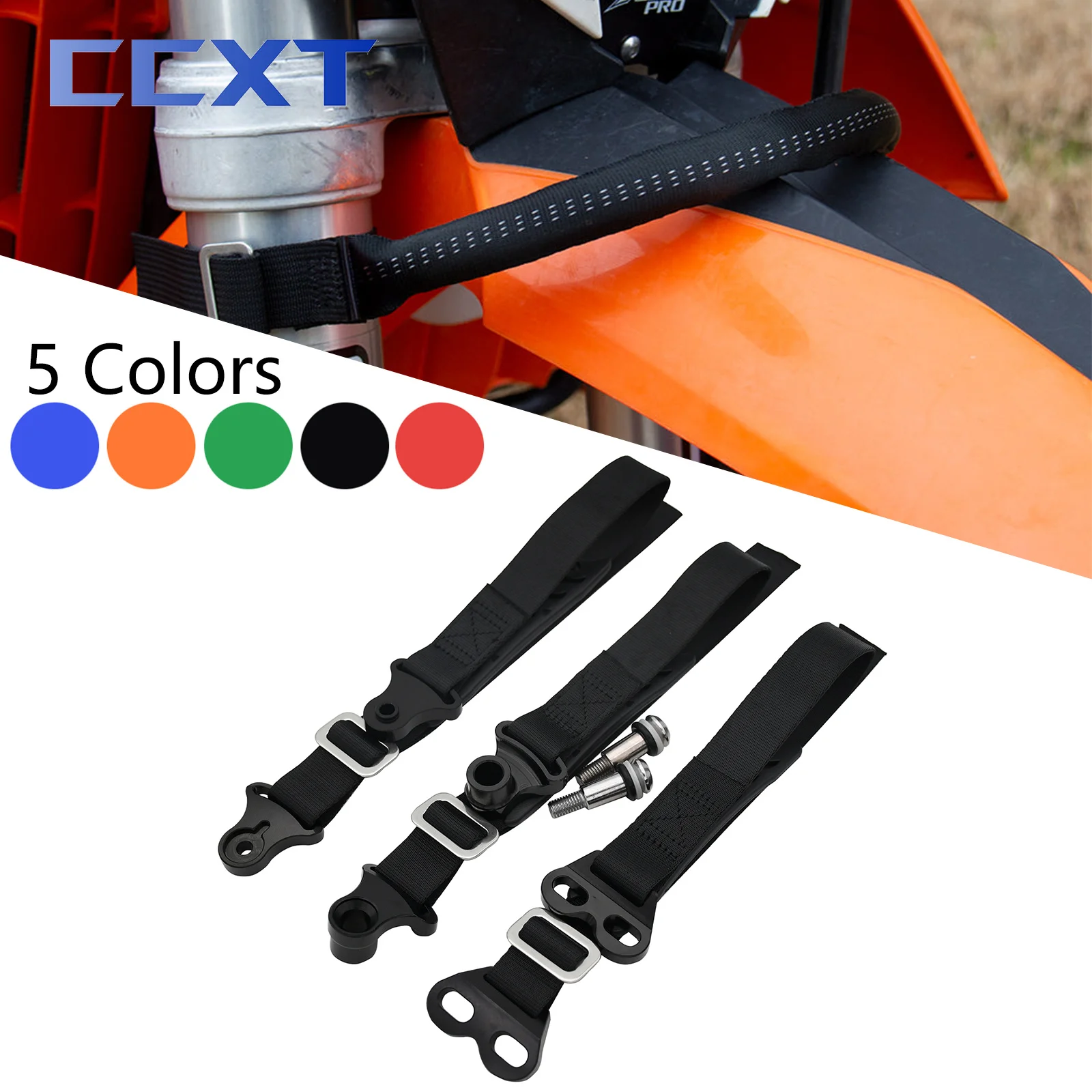 Motocross Front & Rear Rescue Traction Strap Pull Sling Belt Universal For Honda KTM Kawasaki Yamaha Suzuki Motorcycle Universal