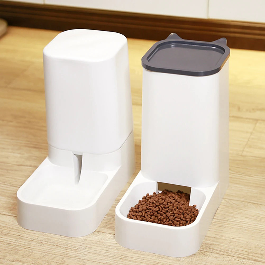 

Automatic Pet Feeder 2 1KG Capacity Removable Washable Opaque Design Cat Dog Feeder Small Medium Size Pet Bowl