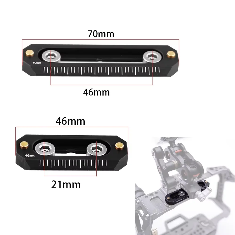 Mini NATO Rail Camera Anti-Off Quick Release NATO Rail Thickness 6mm Length 48 78mm for FX3/FX30 Camera NATO Handle Camera Cage