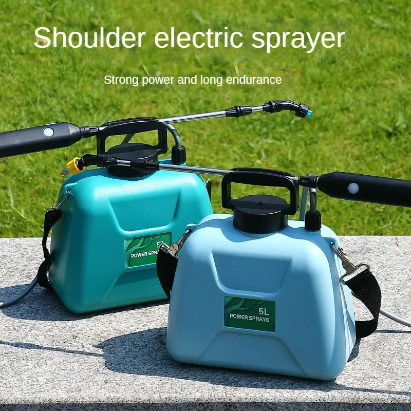 Shoulder type electric spray disinfection and spraying 5L electric watering can gardening watering can portable electric spray