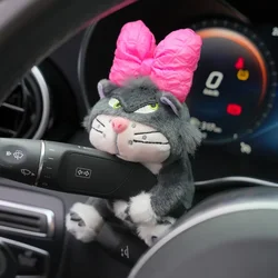 Cute cat car windshield wiper decorations interior plush doll Creative gift shoulder pads Car interior decoration accessories