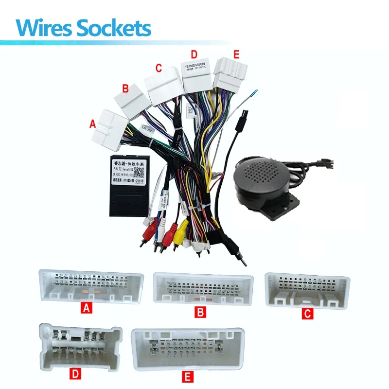 K Car Radio Wire Harness Power Adapter Canbus For 2017 Renault Captur Base Model 16pin Android Stereo Video GPS ISO Cable Connec