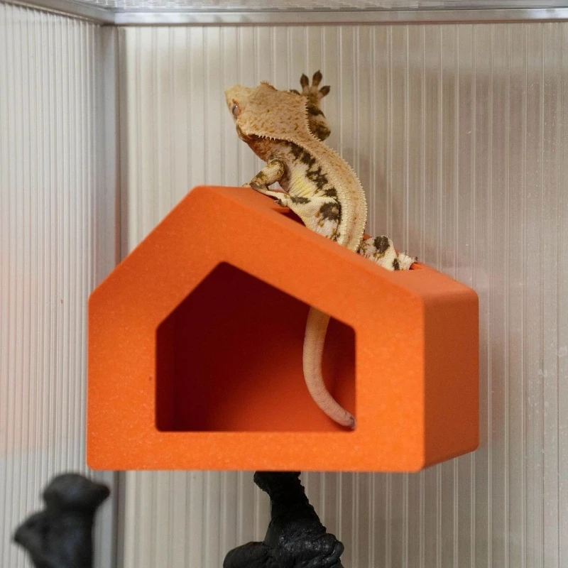 Escondite para Reptiles, Desmontable, Impresión 3D, Magnético, Terrario para Reptiles, Escondite para Geckos Crestados y Lagartos, Casa para Reptiles, Hábitat para Reptiles