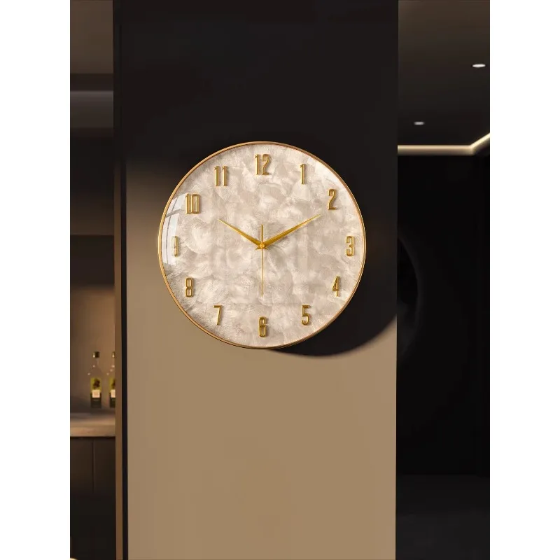 Natural shell wall clock living room new home art clock wall dining room wall watch modern simple atmosphere