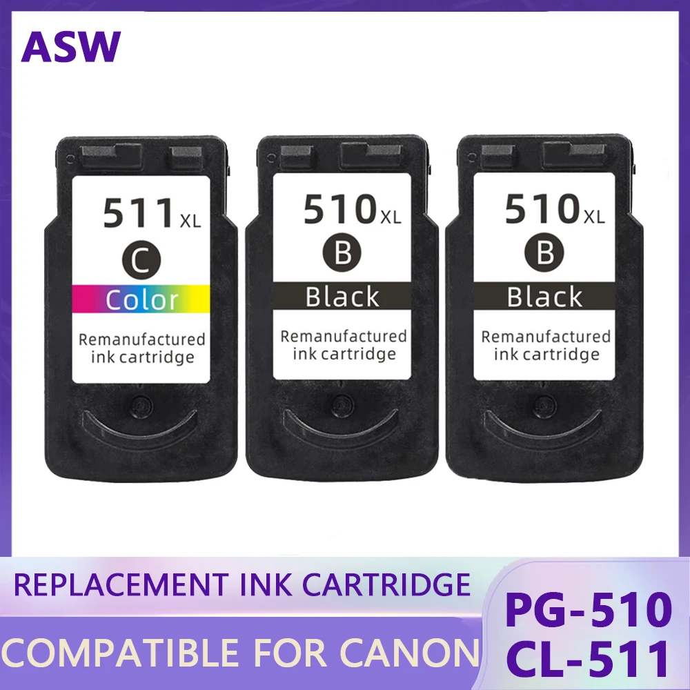 cartucho de tinta compativel com asw para canon pg510 cl511 pixma mp250 mp230 mp240 mp260 mp270 mp272 mp280 01