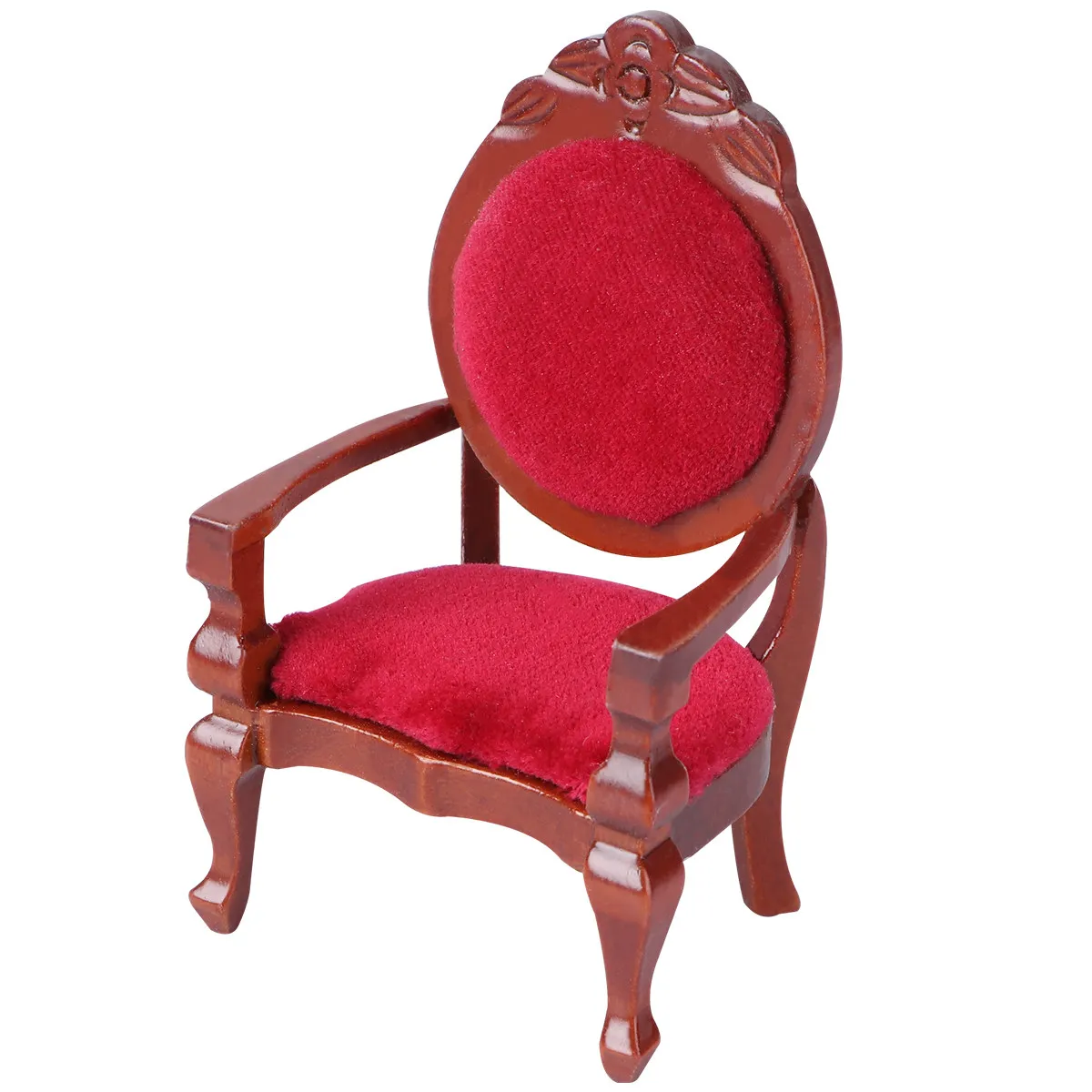 

1Pcs Miniature Wooden Chair Mini Furniture Creative Ornament Mini House Decoration Gift Miniature Furniture Wooden Chair