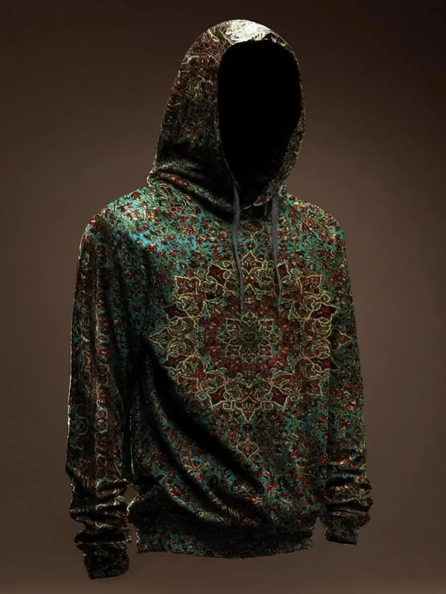 

Paisley Pattern Vintage Print Casual Hoodie Sweatshirt Men's Pullover Tops