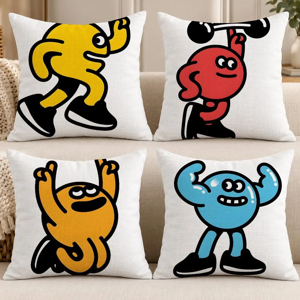 Artist Modern J-James Jarvis Martin Cushion Cover Soft Short Cover Washable Sofa Bed Dorm Garden Home Office Chair Decor