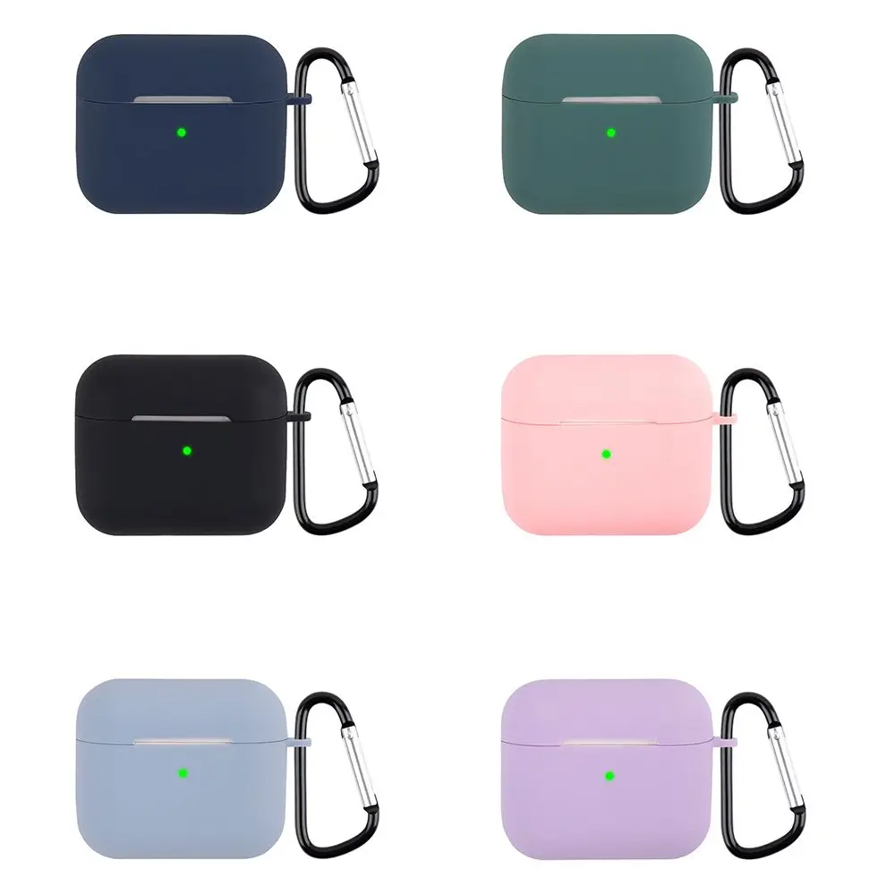 For Apple AirPods 3 Case 3rd Gen Generation Multicolor Silicone Shockproof Protective Cover Bluetooth Earphone Case With Buckle