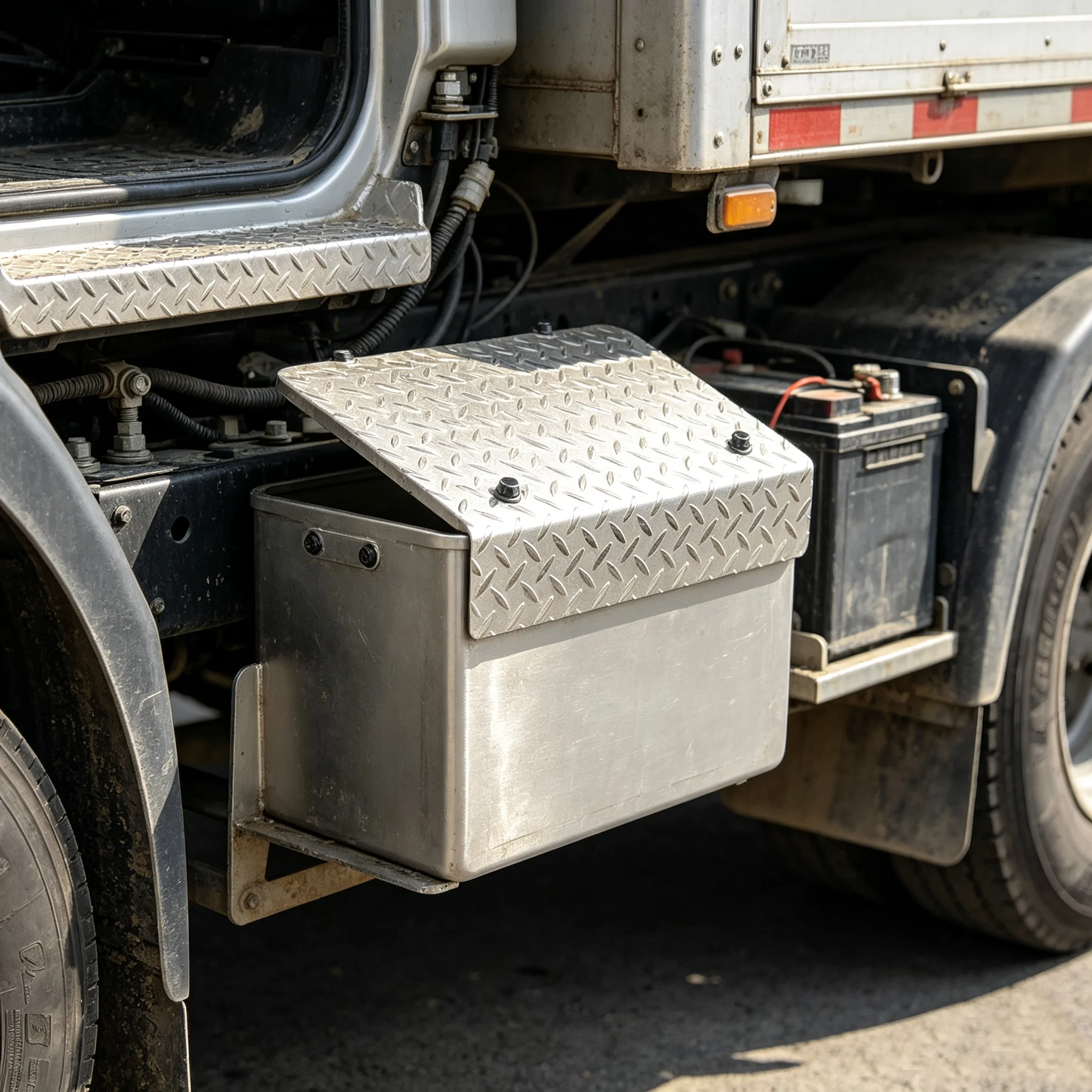 RC 1/14 1pc Metal Toolbox for Tamiya Hydraulic Excavator Loader Dump Truck for SCANIA MAN VOLVO Trailer Tipper DIY Parts