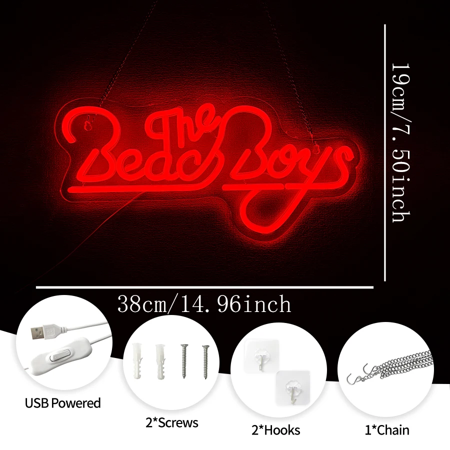 The Beach Boys Neon Sign For Wall Decor,Light Up Sign For Music Studio,Coffee Shop,Concert,Bar,Party,Gift For Rock Enthusiasts