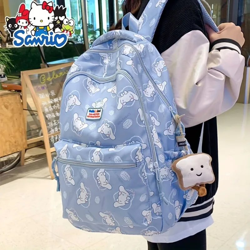 Sanrio Hello Kitty Kuruomi Knapsack Cartoon Anime Student Teenagers Large Capacity Backpack Fashion Convenient Travel Bags Girl