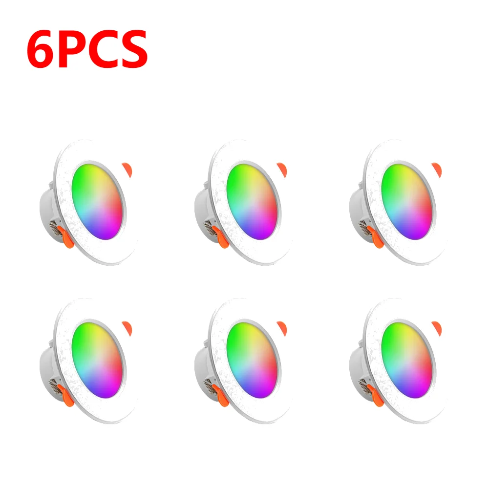 1-10 Stuks Led Downlight Dimbaar AC85-265V 10W Tuya Intelligente Graffiti Control Voice App Rgb Cw Full Color Spot Plafond Verzonken