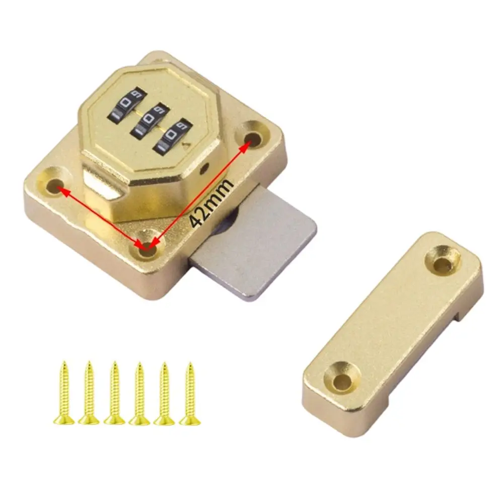 3 Digit Security Password Long-lasting Zinc Alloy Combination Lock For Cabinets, Drawers & Wardrobes Home Hardware Locks