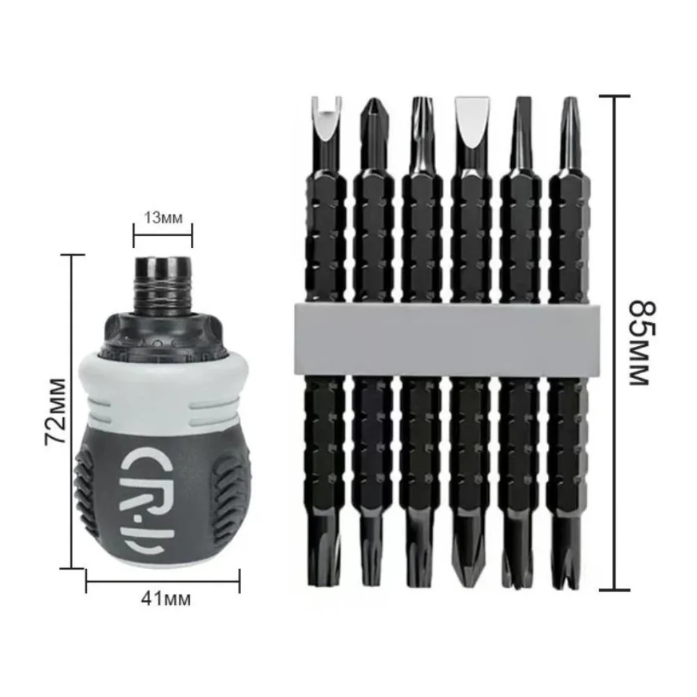 13 в 1, набор отверток с двойной головкой и храповым механизмом, телескопическая съемная отвертка для домашнего ремонта, ручные инструменты