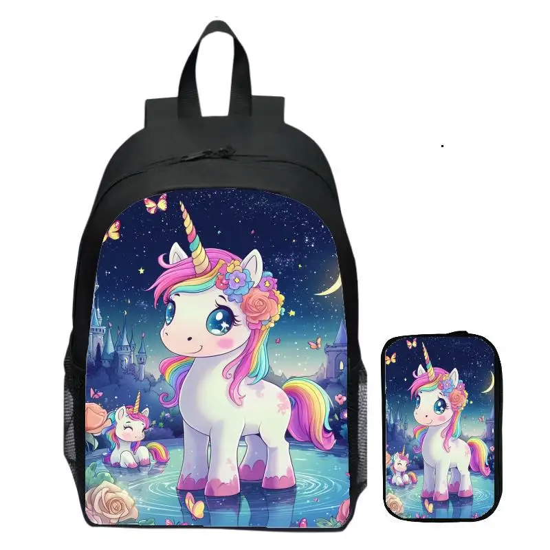 حقيبة ظهر يونيكورن الجديدة للأطفال وحقيبة ظهر للشباب والنساء