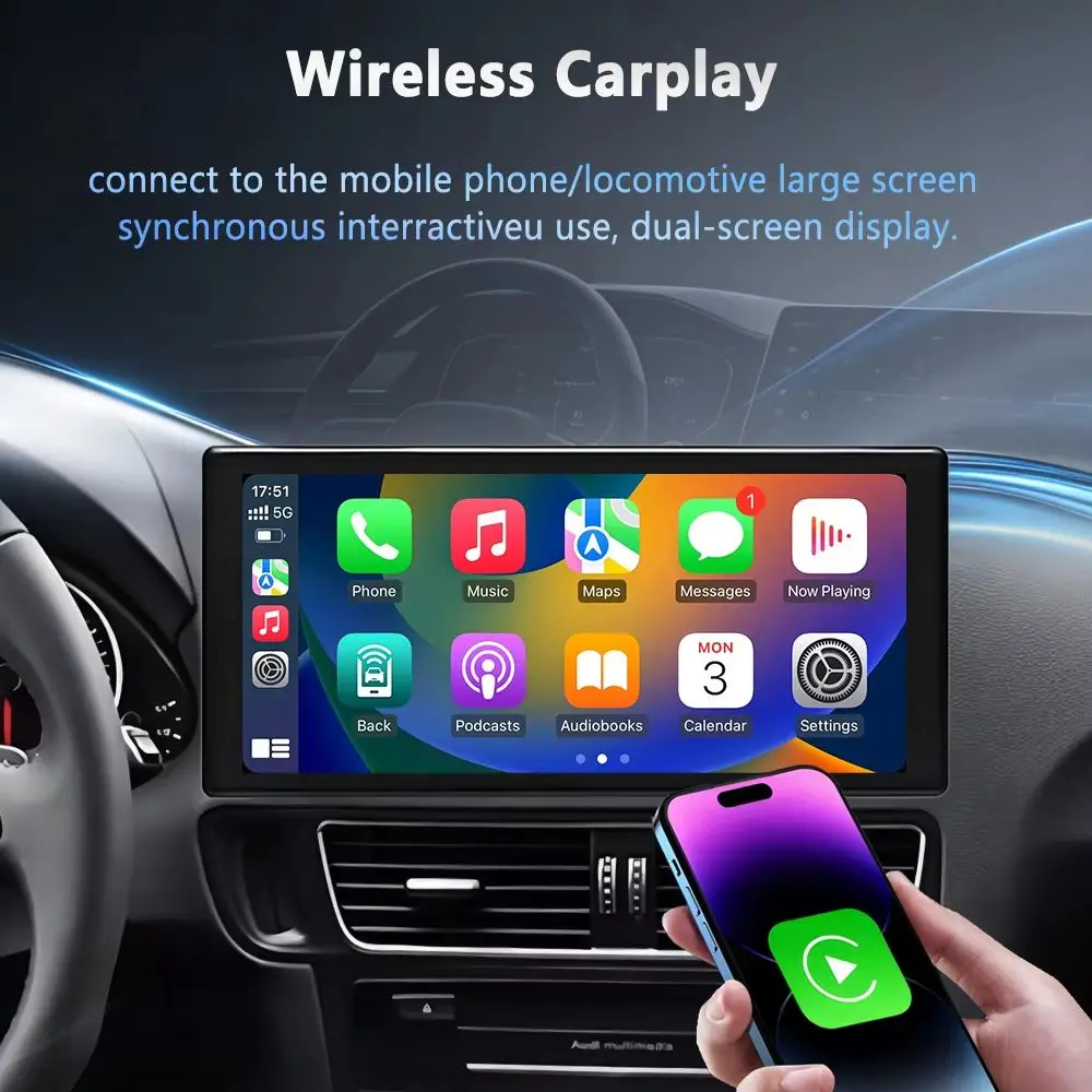 For Audi A1 2012-2018 Android 16 Car Radio Multimedia Display Touch Screen Wireless CarPlay Navigation GPS WIFI 4G DSP Stereo view 3