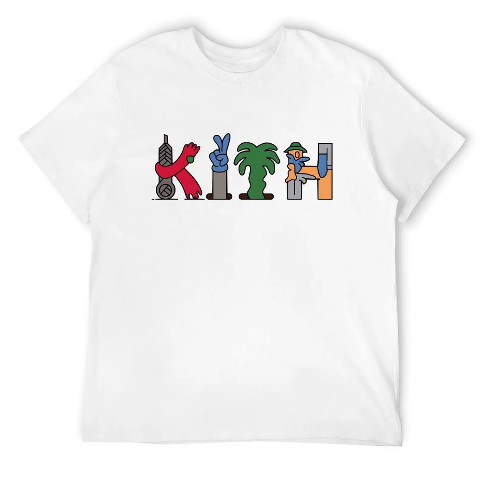 Kith Grafitti T-Shirt kawaii clothes Aesthetic clothing Louboutins blue archive plus size men clothing