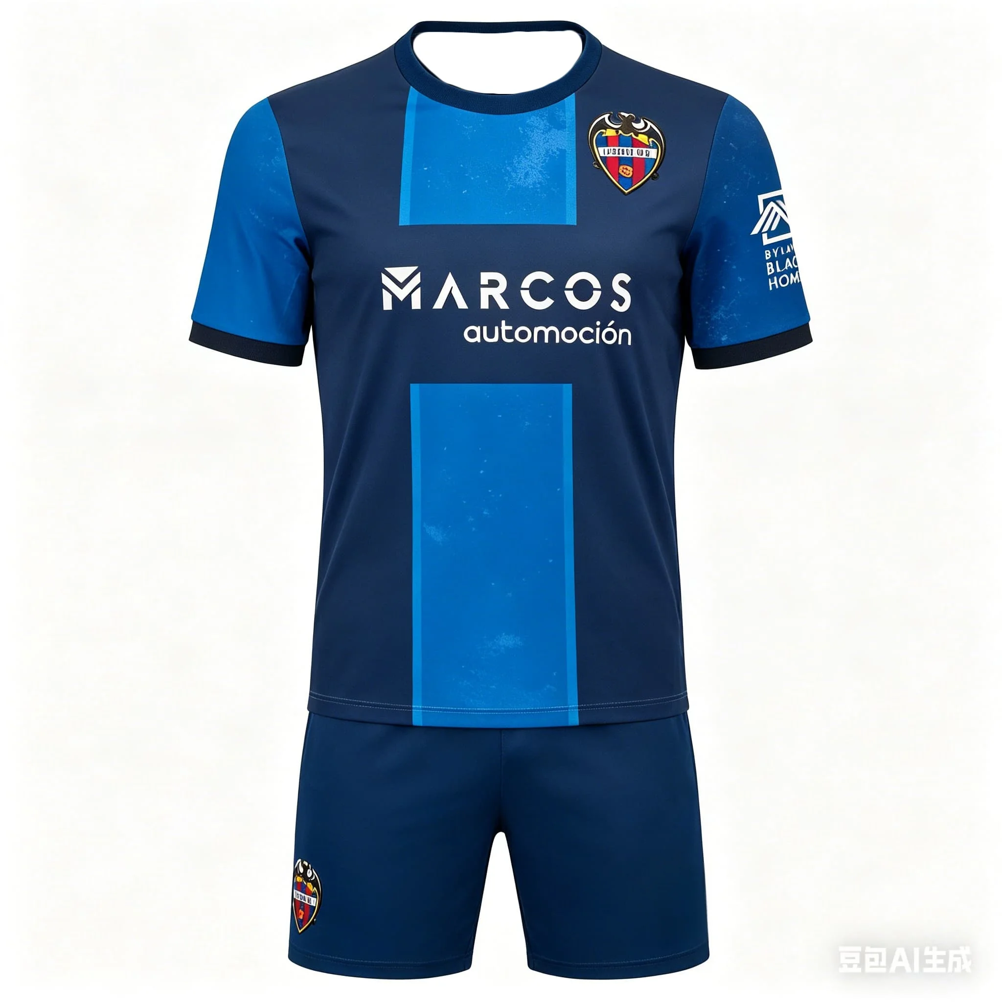 New Hot Shirt La Liga 2 Team Levante Team Shirt Round Neck Sports Casual Breathable Quick Drying Men's T-shirt Set Family Tees view 3