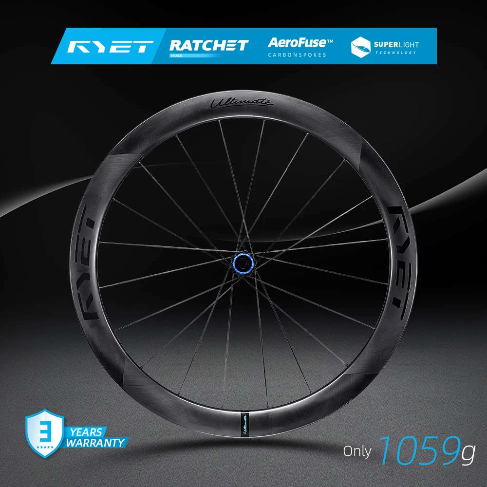 RYET フルカーボンロードホイールセット 自転車 超軽量 1059g ディスク RYET フルカーボンロードホイールセット 自転車 超軽量 1059g ディスク