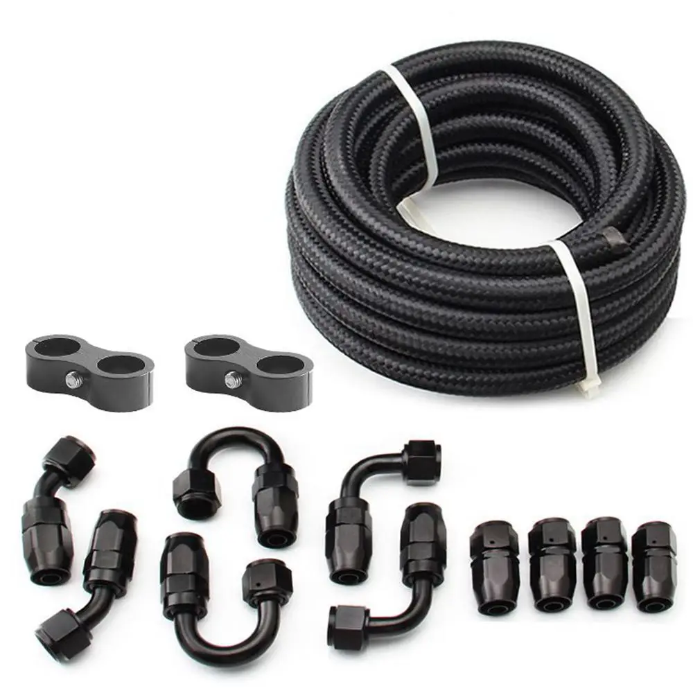 5M AN6/AN8/AN10 CPE Öl Kraftstoff Armaturen Schlauch Ende 0 + 45 + 90 + 180 grad Öl Adapter Kit Geflochtene Öl Kraftstoff Schlauch Linie Mit Klemmen – Detail 2