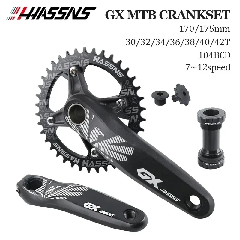 

MTB Bicycle Crankset 12 Speed Chainring Mountain Bike Cranks Connecting Rods Integrated Chain Wheel 32T 34T 36T 38T Lightweight