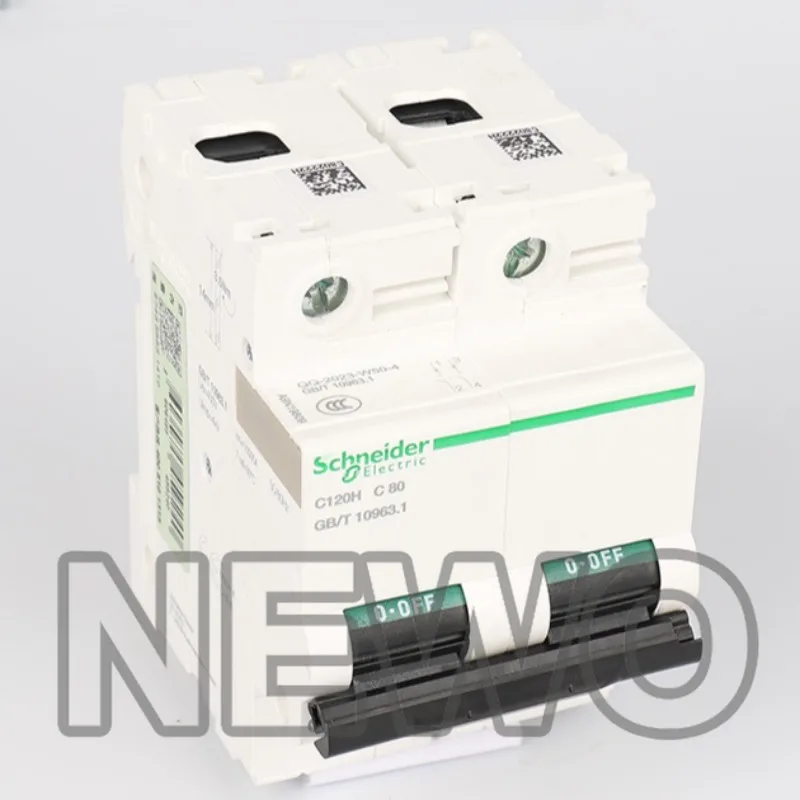 100% New and Schneider Electric C120H 2P/3P/4P 80A/100A/125A C Type D Small Rail Circuit Breaker