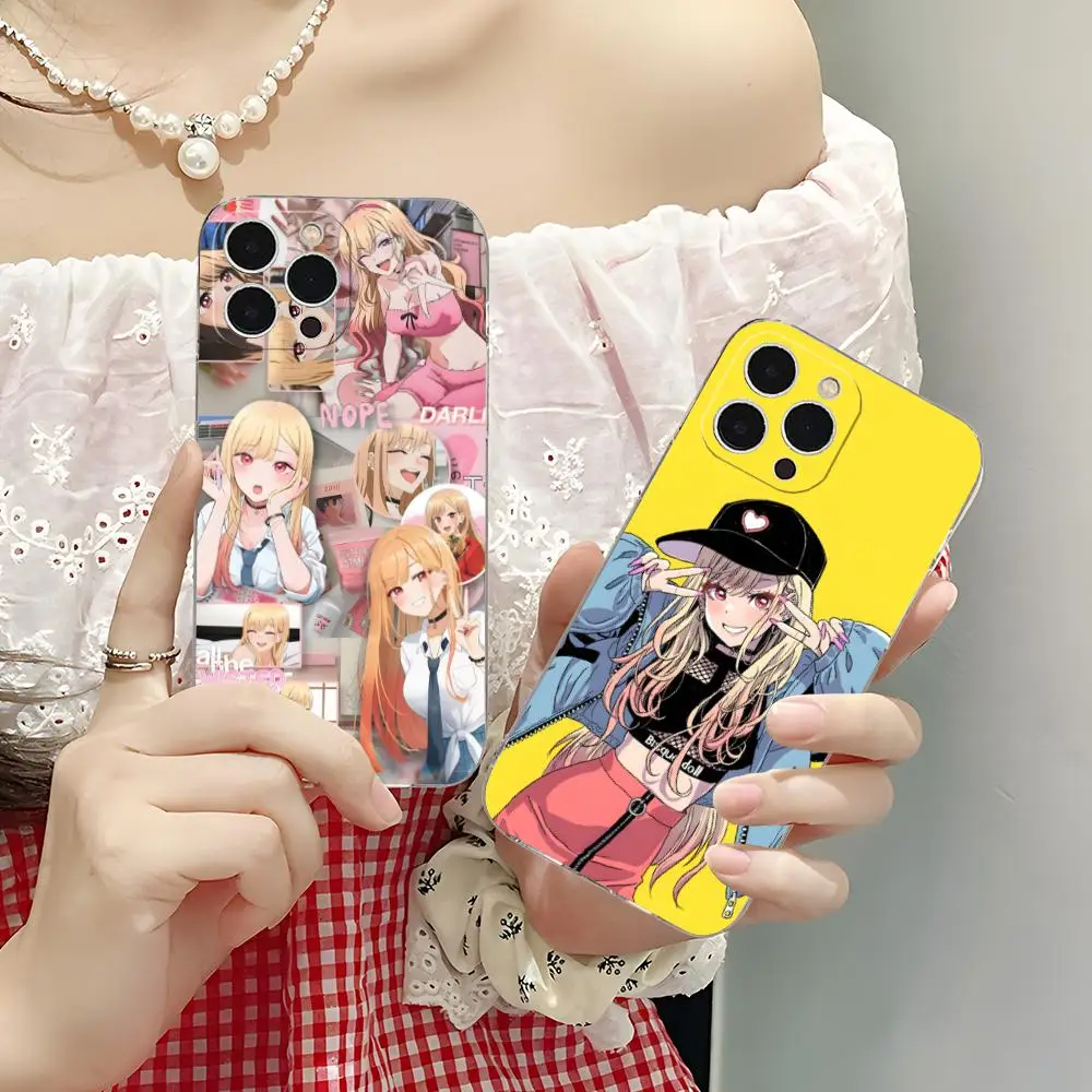 

Marin Kitagawa Cell Phone Case for iPhone 16 15 14 13 12 11 X XR XS 8 6 Pro Max Plus Mini Clear Colour Protective Luxury Pretty