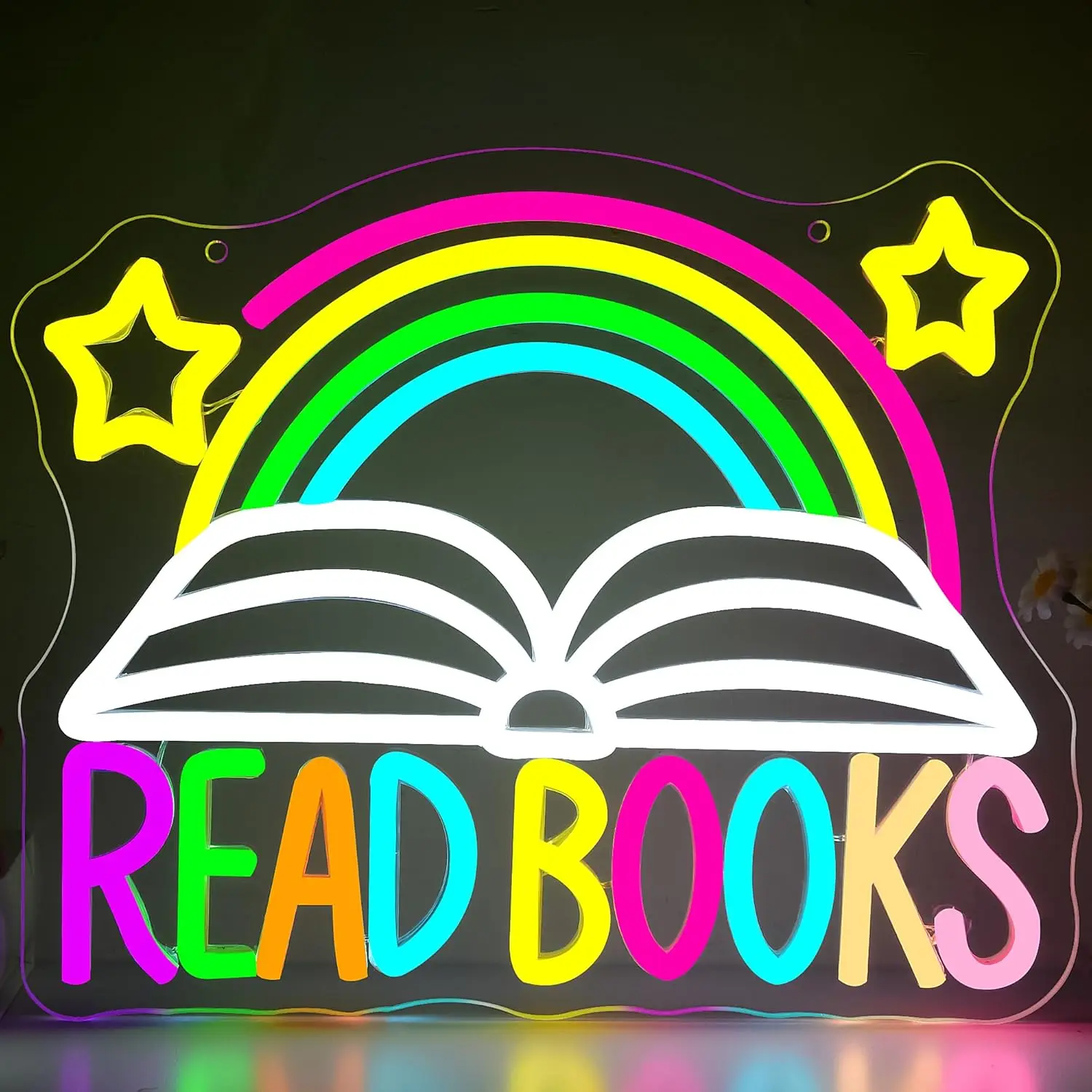 Read Books And Be Kind Neon Sign USB Dimmable LED Neon Light for library Book Room Bedroom Party Classroom Reading Room Decor