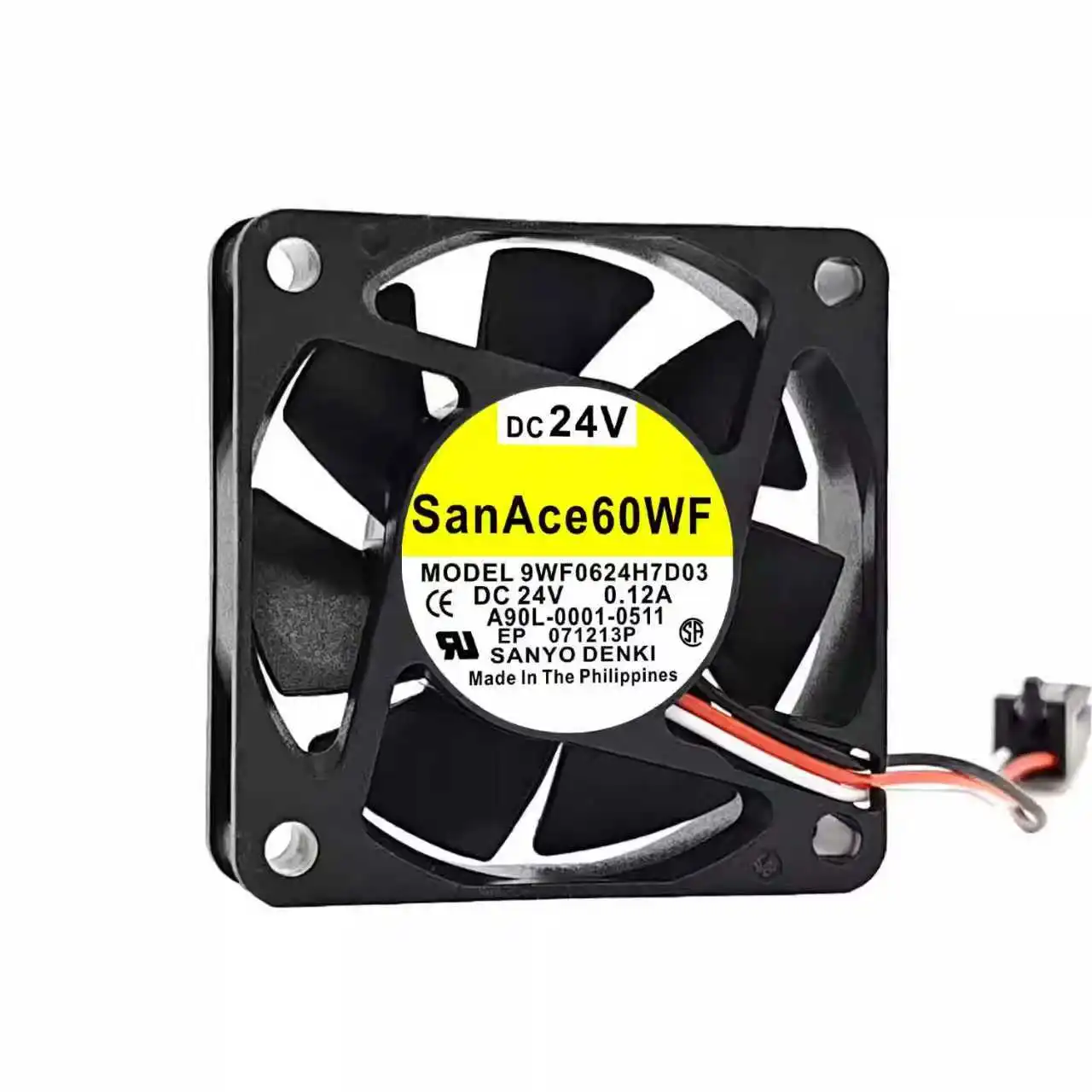 Dedicated cooling fan for Sanyo server equipment 9WF0624H7D03 6015 24V A90L-0001-0511 60x60x15mm 6cm