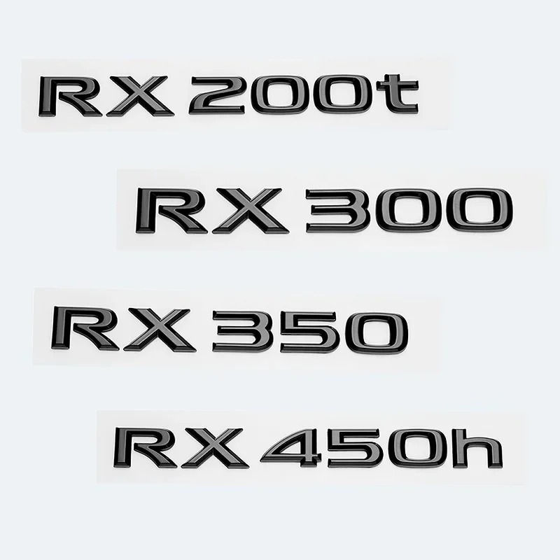 3D Glossy Black Letters RX200t RX270 RX300 RX350 RX450h RX450hL HYBRID  Emblem for LEXUS Car Fender Trunk Rear Logo Sticker