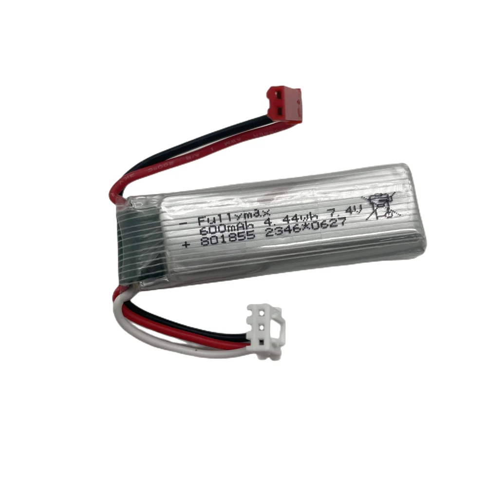 2PCS 7.4V 600mAh Battery & 2-in-1 Balance Charger With XH-3P Port for XK A280 A160 A300 RC Aircraft Spare Parts