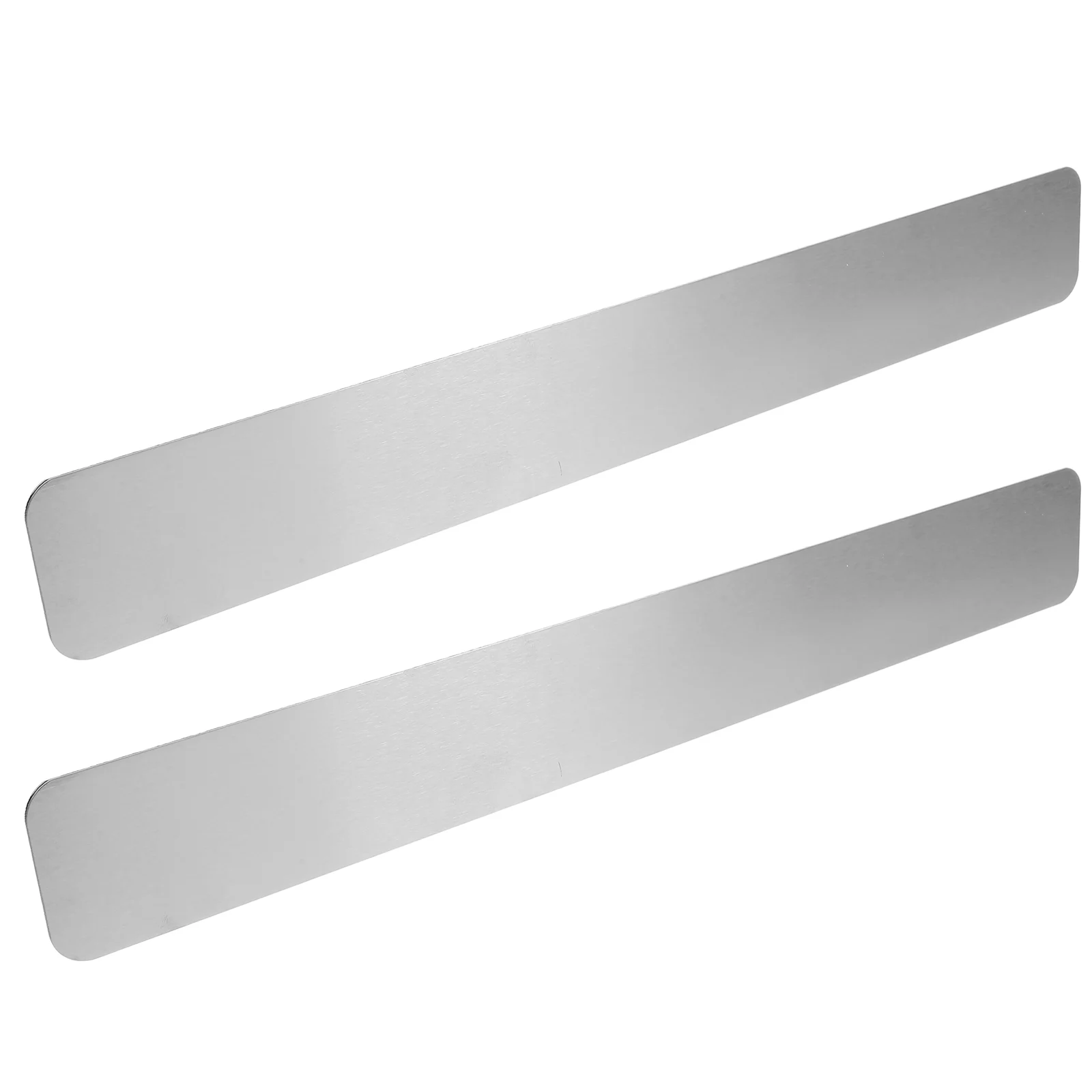 

2 Pcs Bulletin Board Iron Sheet Strip for Photo Back Adhesive Metal Strips Wall Supplies Silver Magnetic