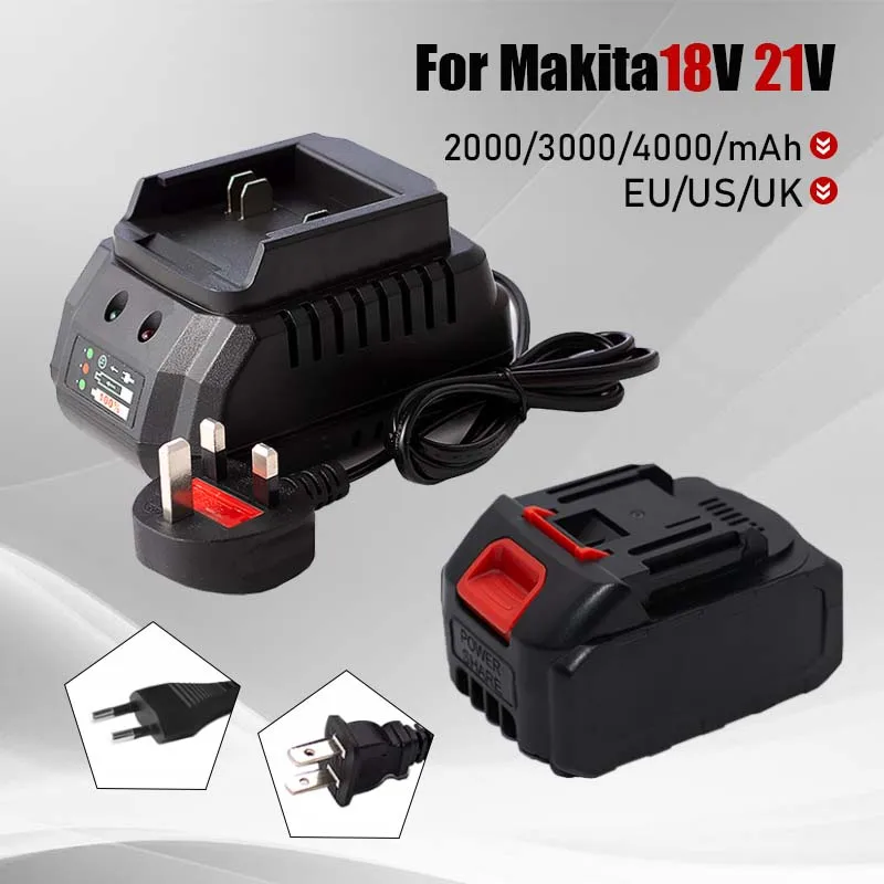 Rechargeable Lithium Battery Series 18V/21V Charger For Cordless Drill/Saw/Screwdriver/Wrench/Angle Grinder Brushless Power Tool