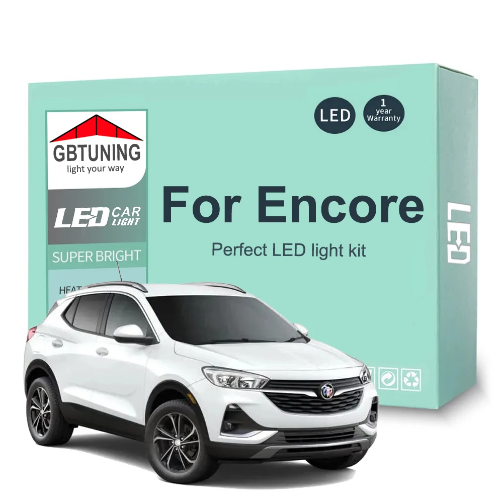 12Pcs Car Accessories For Buick Encore 2016 2017 2018 2019 2020 Canbus Dome Trunk License Plate LED Interior Light Bulb Tools