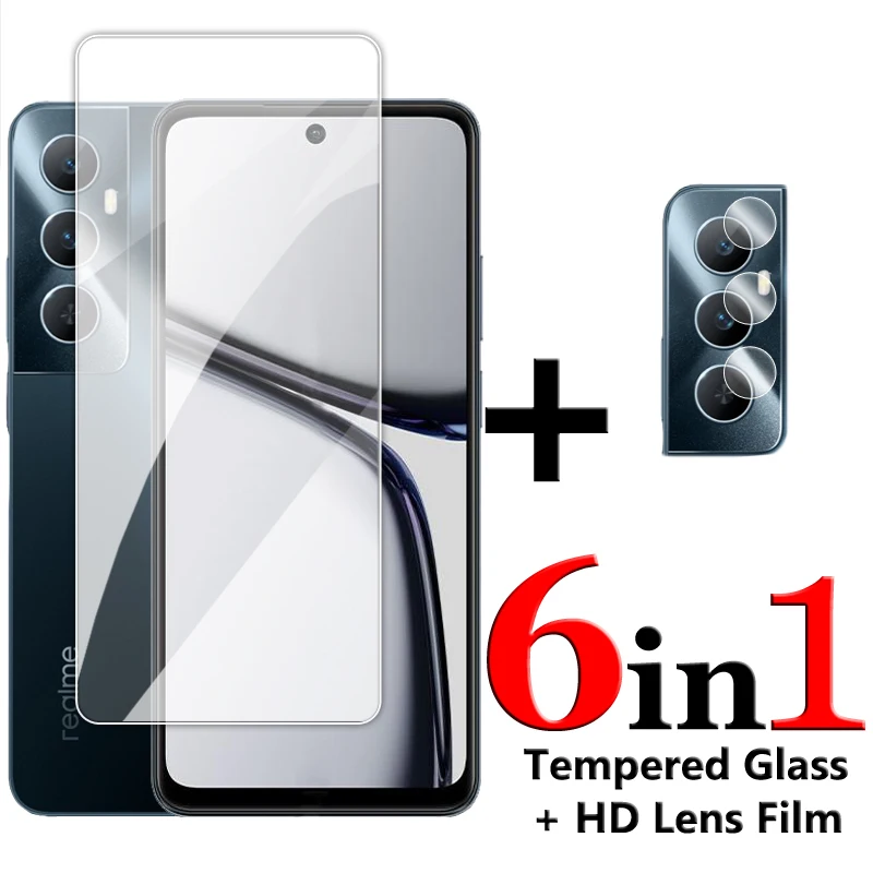 

For Realme C65 Glass 6.67 inch Transparent Screen Protector For Realme C65 4G Tempered Glass For Realme C65 Lens Film