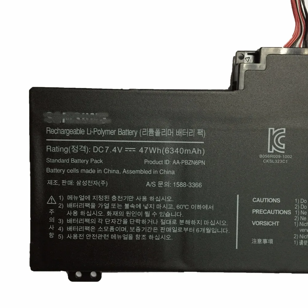 Imagem -03 - Original Bateria do Portátil para Samsung 350u2b 350u2a Np350u2a Np350u2b Série Ba4300315a 7.4v Aa-pbzn6pn 47wh Novo
