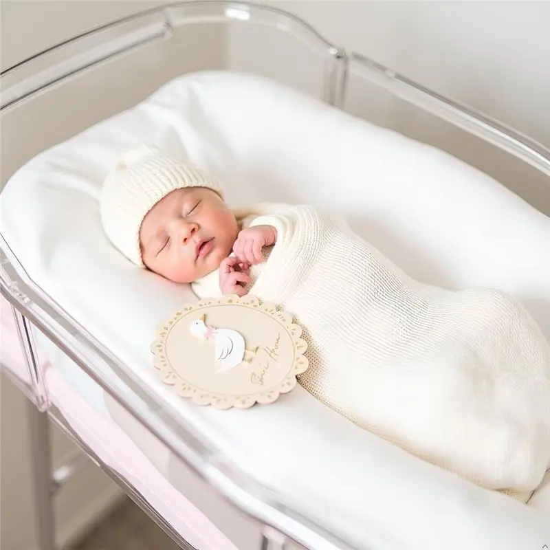 For Hospital, Photography And Memorize Baby Announcement Sign, Hello World Newborn Sign, She' S Here Card